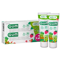 Gel dentífrico gum kids pack duplo 2 unidades de 50ml (Morango) - Sunstar GUM