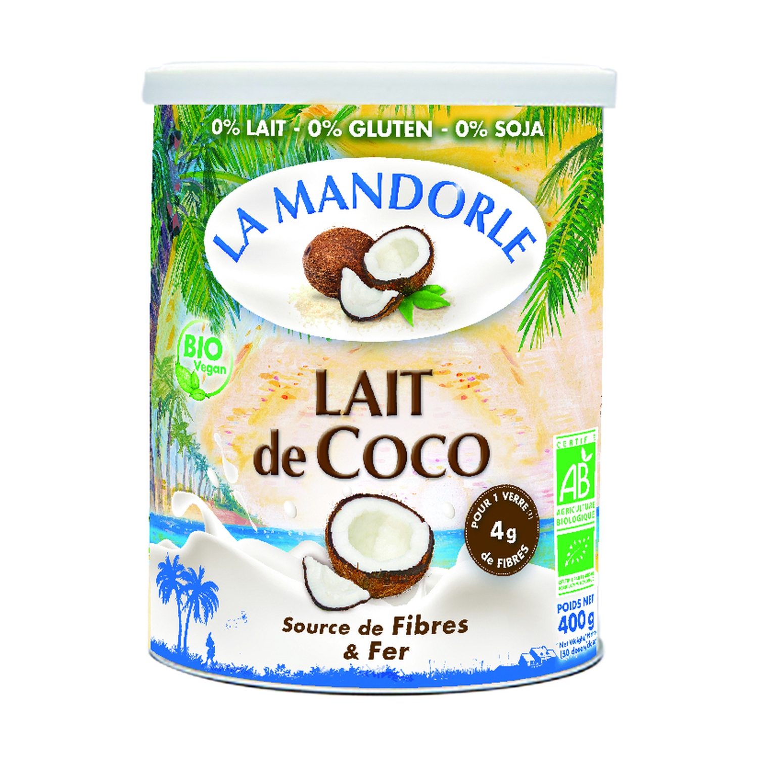 Bebida de coco en polvo Bio 400 g de polvo de La Mandorle Naturitas