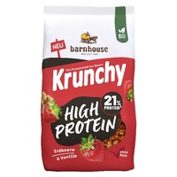 Muesli crocante de morango com alto teor de proteína 450 g (Morango - Baunilha) - Barnhouse