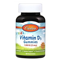 Kid's vitamin D3 gummies, 1000 IU natural fruit