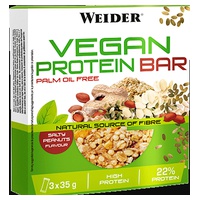 Vegan Protein Bar Cereales Salados 3 unid de 35 gr Weider | Natural Doctor