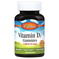 Gomitas de vitamina D3 de Fruta 1000UI 60 unidades - Carlson Labs | Natural Doctor