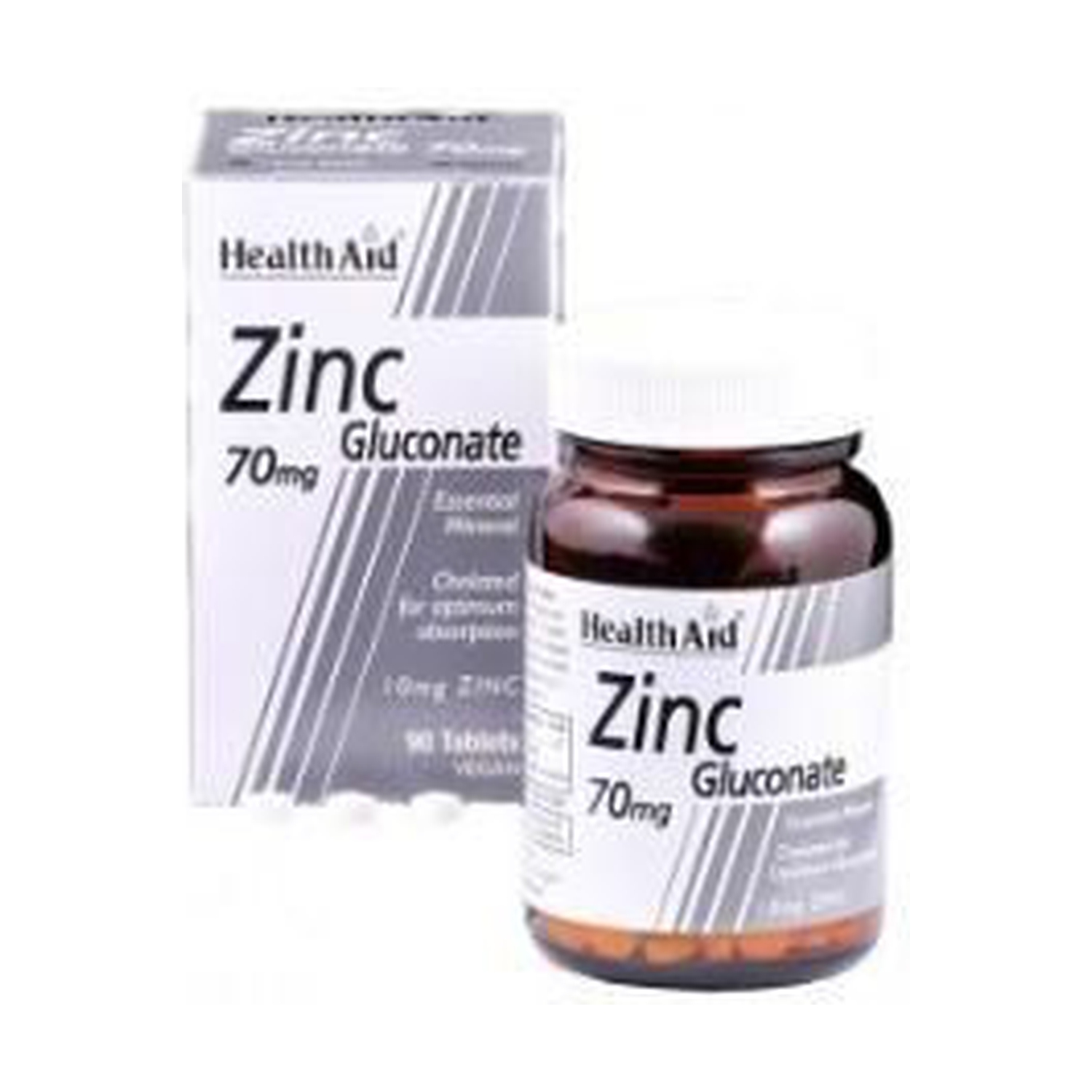 Comprar Gluconato de Zinc 90 comprimidos de 70mg Health Aid Naturitas
