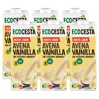 Pacote de bebida vegetal orgânica de baunilha e aveia 6 unidades de 1L (Baunilha) - Ecocesta