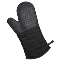 Lurch Negro Guante De Silicona Y Tela 1 Unidad (Negro)