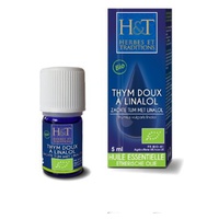 Aceite esencial Tomillo dulce con linalol (Thymus vulgaris linalol) Orgánico 5 ml de aceite esencial (Tomillo) - Herbes & Traditions | Natural Doctor