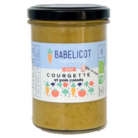 Purê de abobrinha orgânica e ervilhas 200 g - Babelicot
