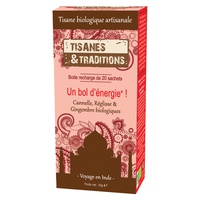 Recarga Uma Tigela de Energia! 20 saquetas de infusão - Tisanes & Traditions