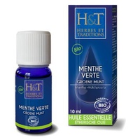 Aceite esencial de menta verde Bio 10 ml de aceite esencial (Menta) - Herbes & Traditions | Natural Doctor