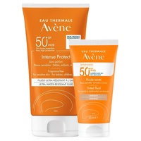 Balíček intenzivní ochranný krém na opalování spf50+ a tekutina na obličej s barevným spf 50+