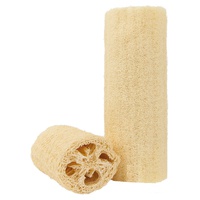Loofah svamp, blekt, inlindad, ca. 15-20 cm
