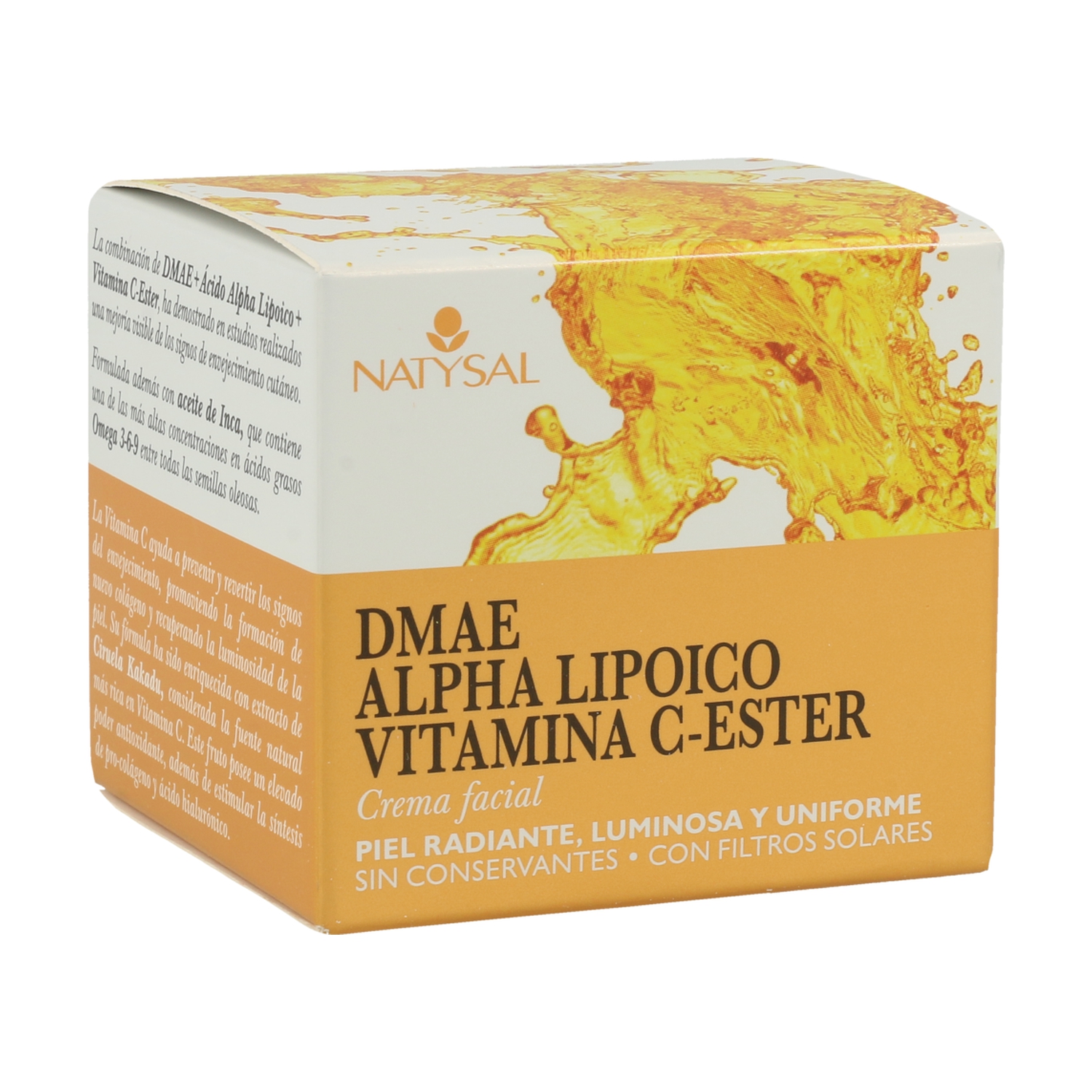 Crema Facial DmaeAlpha Lipoico Vitamina C 50 ml de Natysal Naturitas