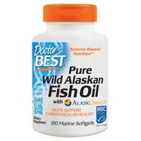 Aceite puro de pescado salvaje de Alaska con AlaskOmega 180 perlas - Doctor's Best | Natural Doctor