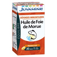 Defesas imunológicas - óleo de fígado de bacalhau 30 cápsulas - Laboratoires Juvamine
