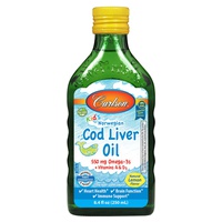 Aceite de hígado de bacalao para niños de limón 550 mg 250 ml - Carlson Labs | Natural Doctor