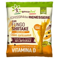 Chlebové tyčinky s kurkumou a houbami shiitake eco