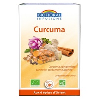 Infusión de cúrcuma orgánica 20 bolsitas infusoras - Biofloral | Natural Doctor