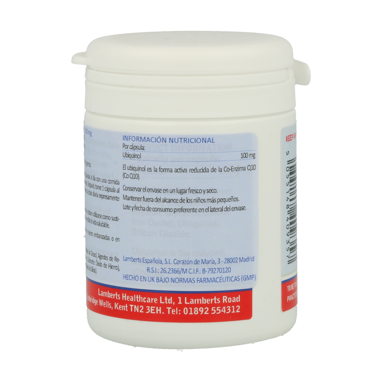 Ubiquinol 60 cápsulas de 100mg de Lamberts Naturitas