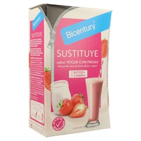 Batido Sustituye en polvo yogur & fresa 5 sobres - Bicentury | Natural Doctor