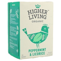 Infusión de Menta y Regaliz Bio 15 bolsitas infusoras - Higher Living | Natural Doctor