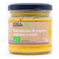 Ekologisk bredbar papaya- och äpplecurry-paté