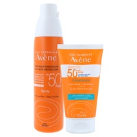 Balíček sprej na opalování spf 50+ a krém cleanance na opalování spf 50+