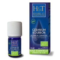 Aceite esencial de geranio bourbon Bio 5 ml de aceite esencial - Herbes & Traditions | Natural Doctor