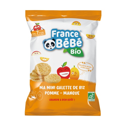 Buy Mini Apple Mango Rice Cake 40 G Mango Apple France Bebe Bio Naturitas