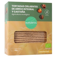 Knuspriger glutenfreier toast aus braunem reis und kastanien