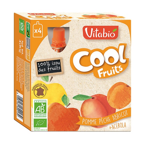Buy Cool Fruits Apple Peach And Apricot From Occitania Acerola 4 Units Of 90g Vitabio Naturitas