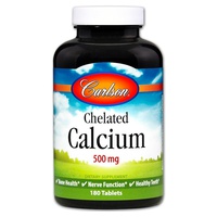 Calcio quelado 500 mg 180 tabletas - Carlson Labs | Natural Doctor