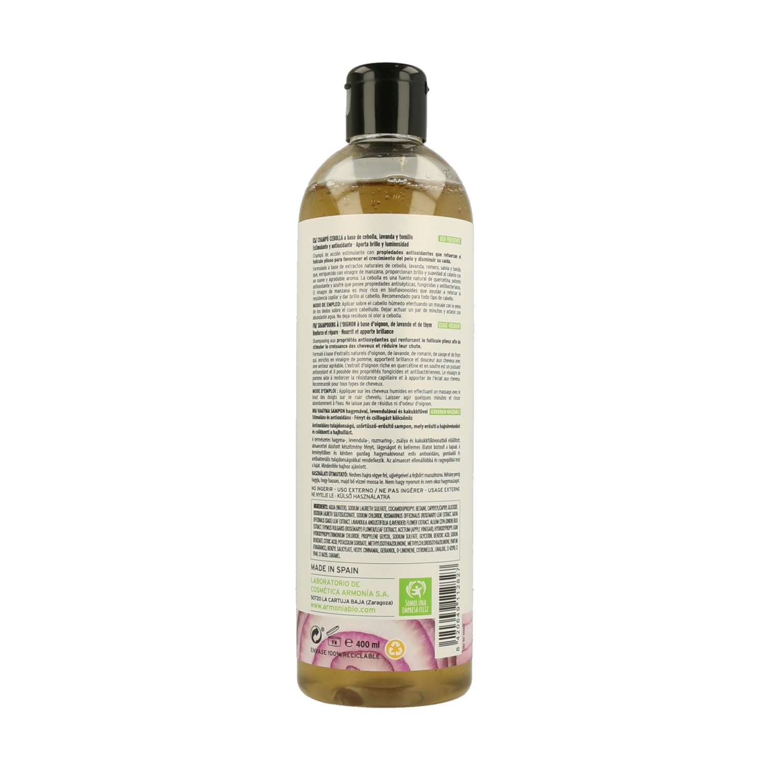 Comprar Champú de Cebolla 400 ml Armonia Naturitas