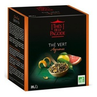 Té verde cítrico bio 20 bolsitas infusoras - Thé de la Pagode | Natural Doctor