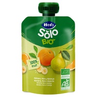 Sáček banán, hruška a pomeranč 4m+ hero solo bio