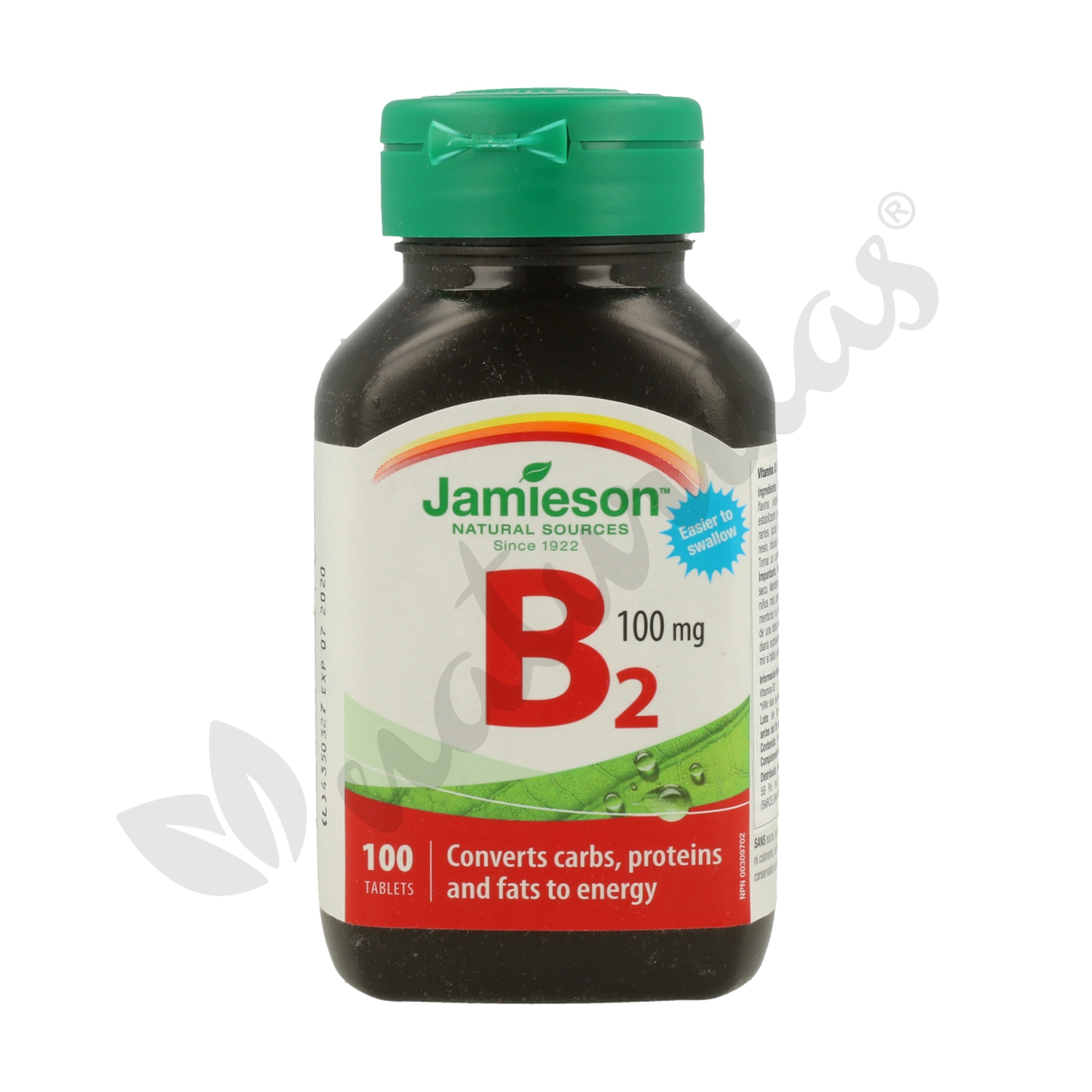 Vitamina B2 100 tabletas de 100mg de Jamieson Naturitas
