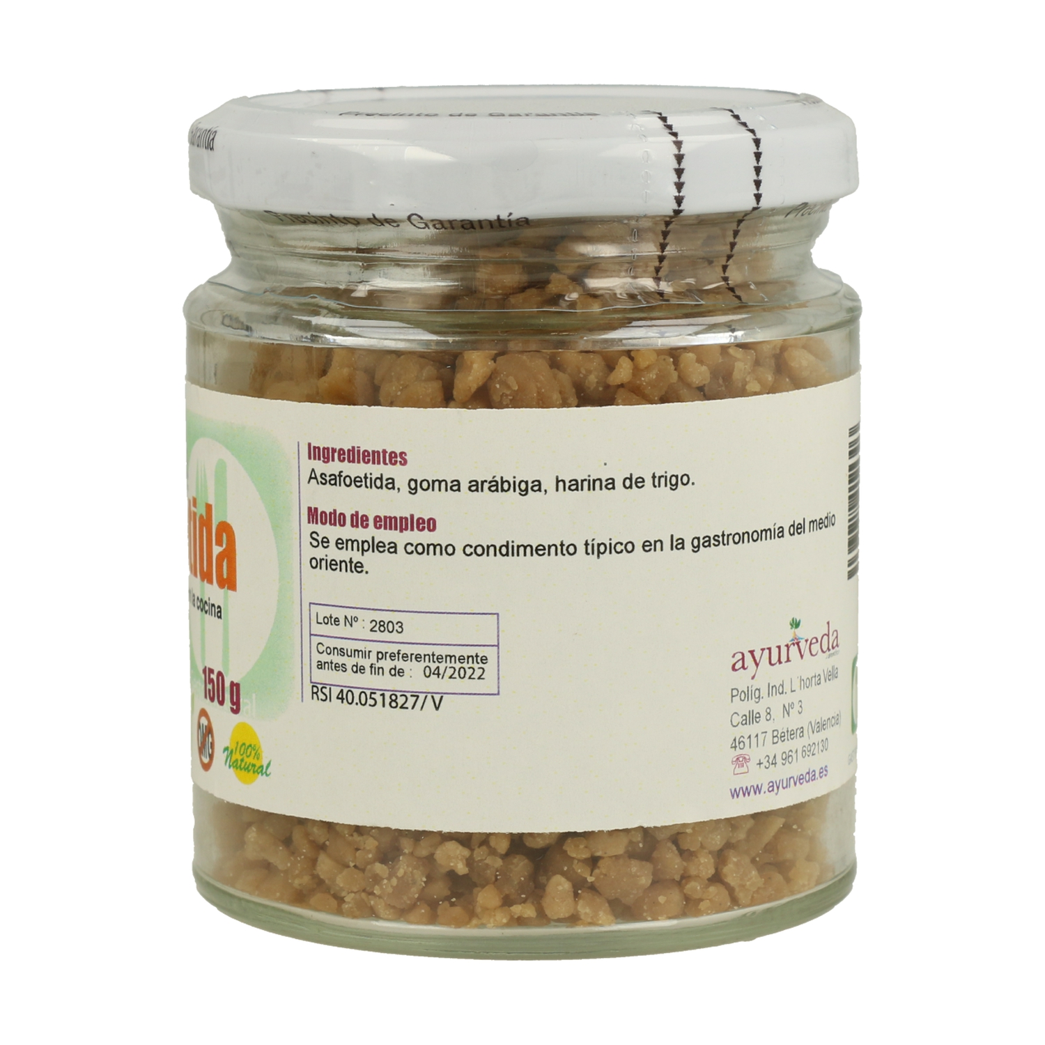 Asafoetida 150 g de Ayurveda Naturitas