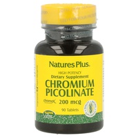 Picolinato de Cromo (Chromium Picolinate) 90 comprimidos de 200mg - Natures Plus | Natural Doctor