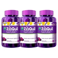 Pacote de jujubas de melatonina zzzQuil nature 3 unidades de 60 jujubas - ZZZQuil