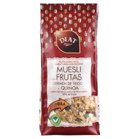 Müsli med frukt, vetegroddar och quinoa