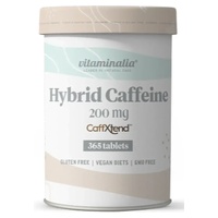 Cafeína híbrida 200mg 365 tabletes - Vitaminalia