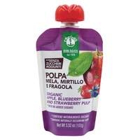 Bio Apfel-, Heidelbeer- und Erdbeermark-Doypack