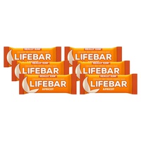 Pacote de barra de vida (sabor de damasco) 6 unidades - Lifefood