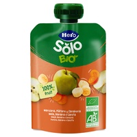 Sáček jablko, banán, mrkev 4m+ hero solo bio