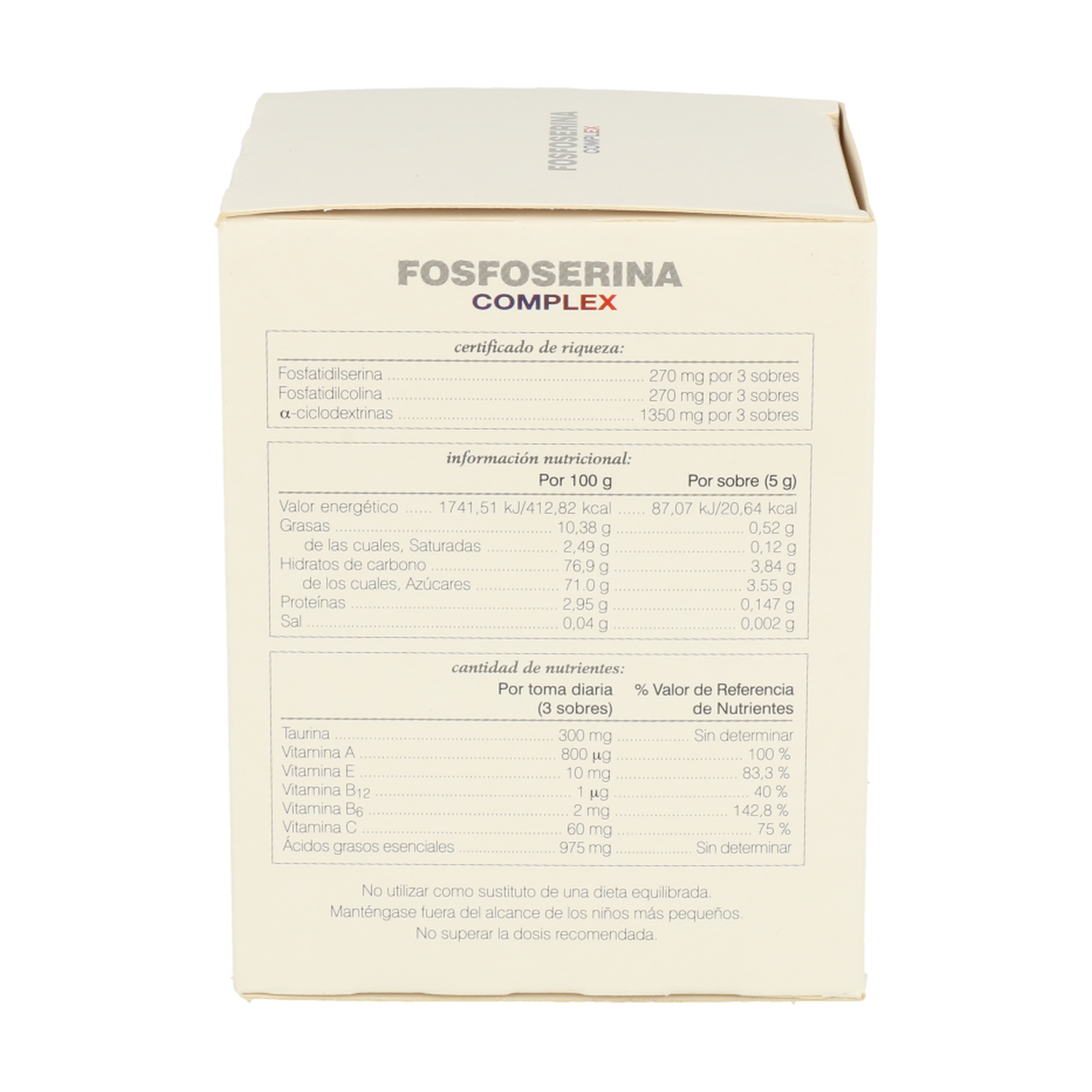 Fosfoserina complex de Soria Natural 18 sobres de 5g Naturitas
