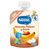 Purê de maçã, banana e aveia