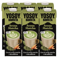 Pacote de bebida de aveia matcha barista 6 unidades de 1L - YoSoy