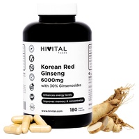 Ginseng Vermelho Coreano 6000 mg 180 cápsulas - Hivital