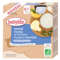 Elaborada con leche de vaca francesa - Pomme de Provence Fleur d'Oranger 4 unidades de 85g - Babybio | Natural Doctor