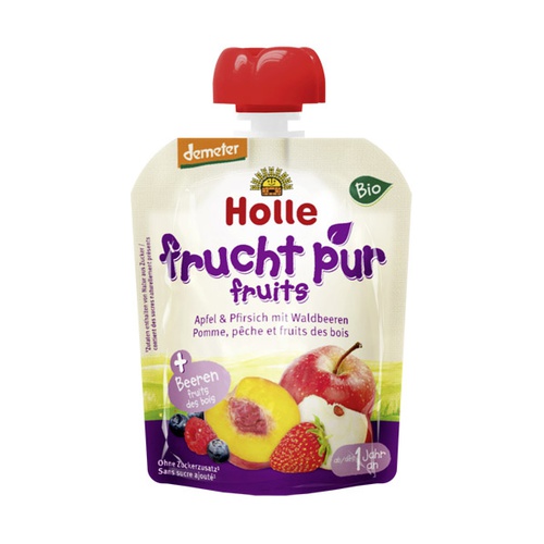 Gourde Pommes P&ecirc;ches Fruits Des Bois 90g - Purea Di Frutta Per Bambini