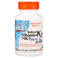 Arteria primaria con menaq7 180mcg 60 cápsulas vegetales de 180mg - Doctor's Best | Natural Doctor
